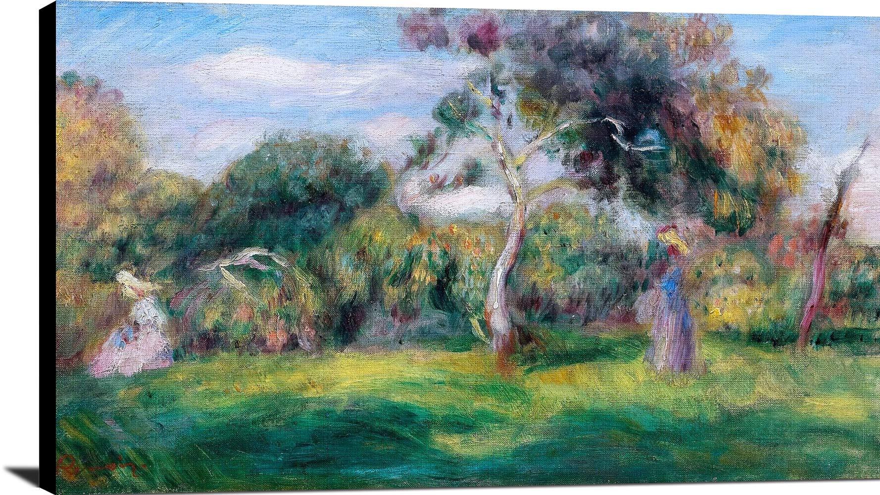 Meadow, Trees And Women Painting Auguste Renoir Canvas Art - Image 2