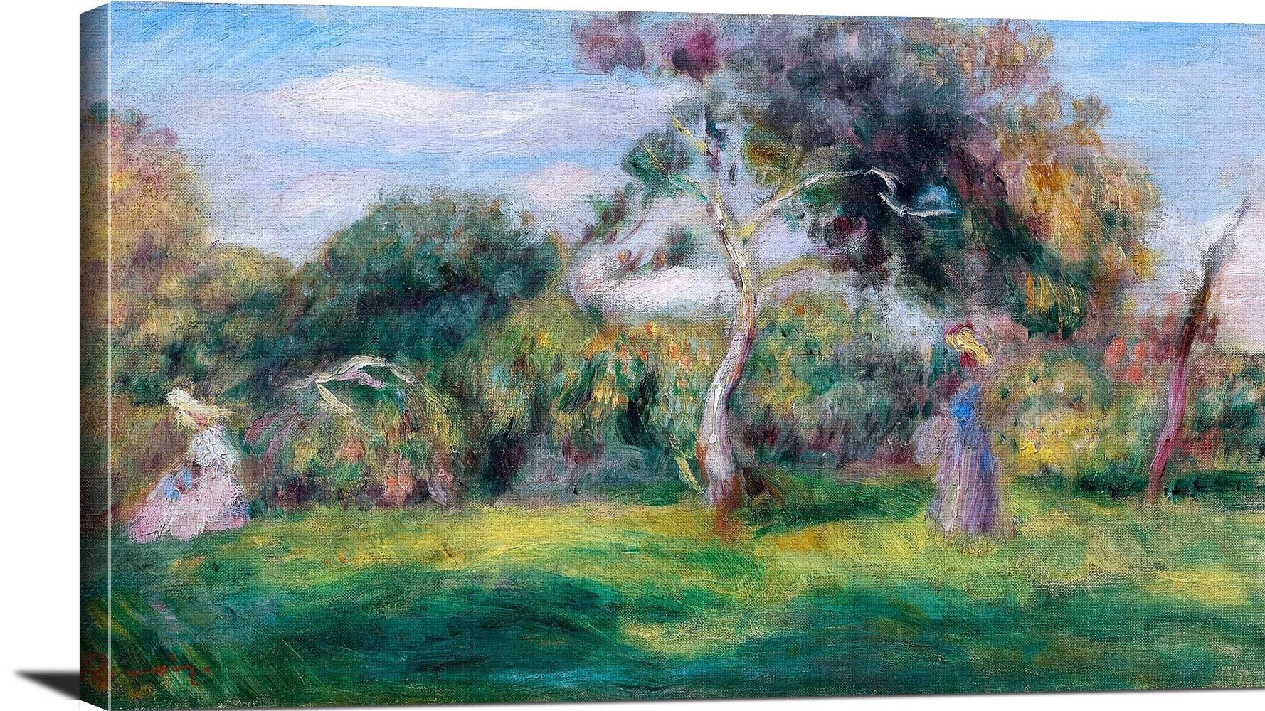 Meadow, Trees And Women Painting Auguste Renoir Canvas Art - Image 3