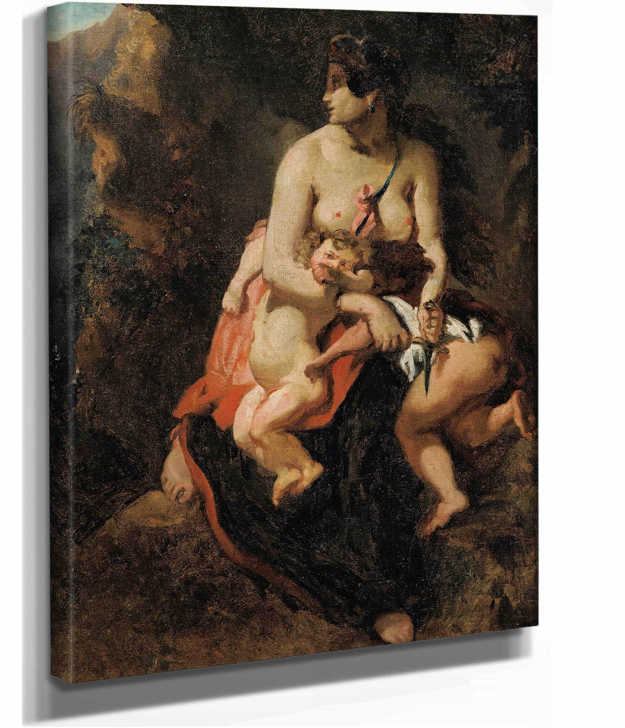 Medea About To Kill Her Children by Theodore Chasseriau - Image 2