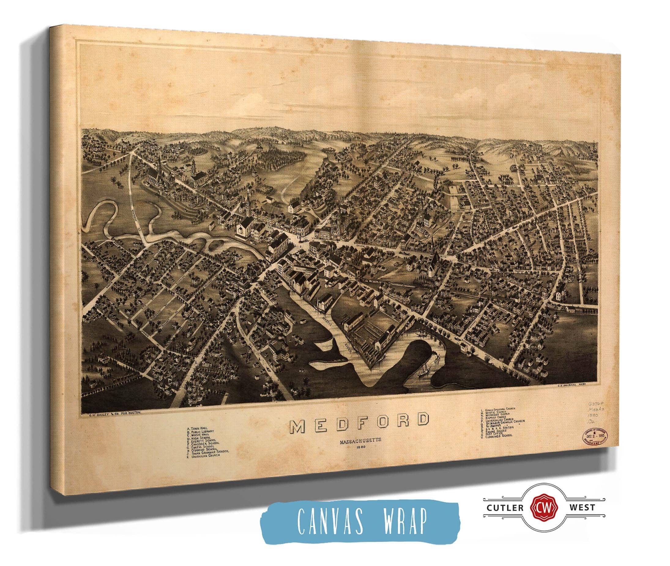 Medford Massachusetts 1880 State of Massachusetts