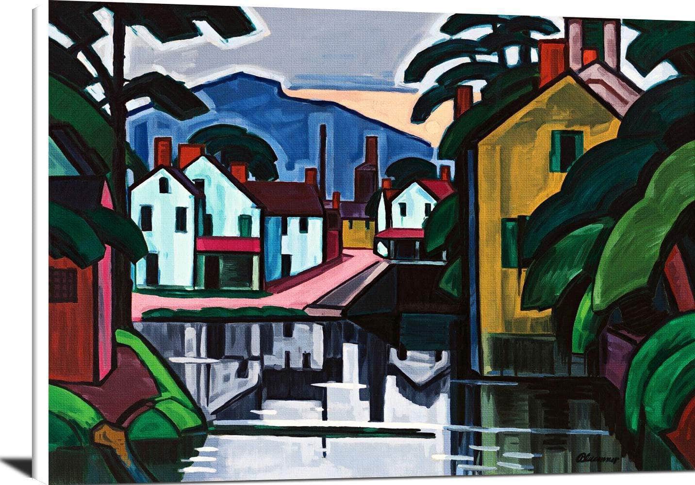 Meditation In A Town New Jersey Painting Oscar Bluemner Canvas Art