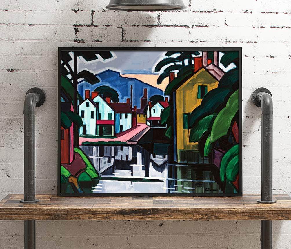 Meditation In A Town New Jersey Painting Oscar Bluemner Canvas Art - Image 4