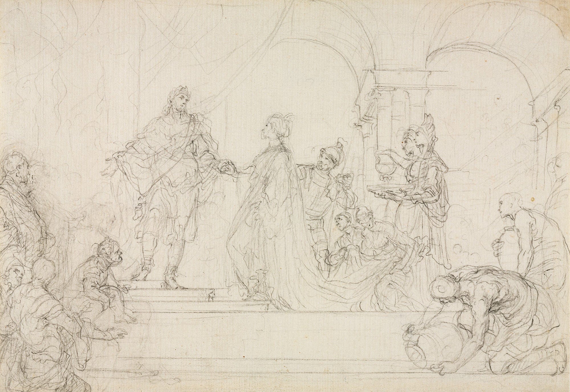 Meeting Of Solomon And Queen Of Sheba by Francesco Solimena - Image 2