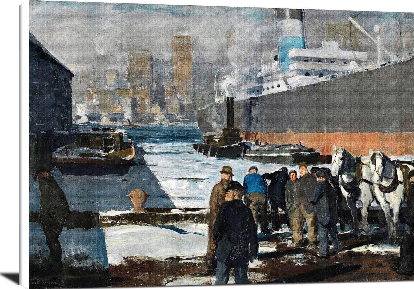 Men Of The Docks Painting George Wesley Bellows Canvas Art