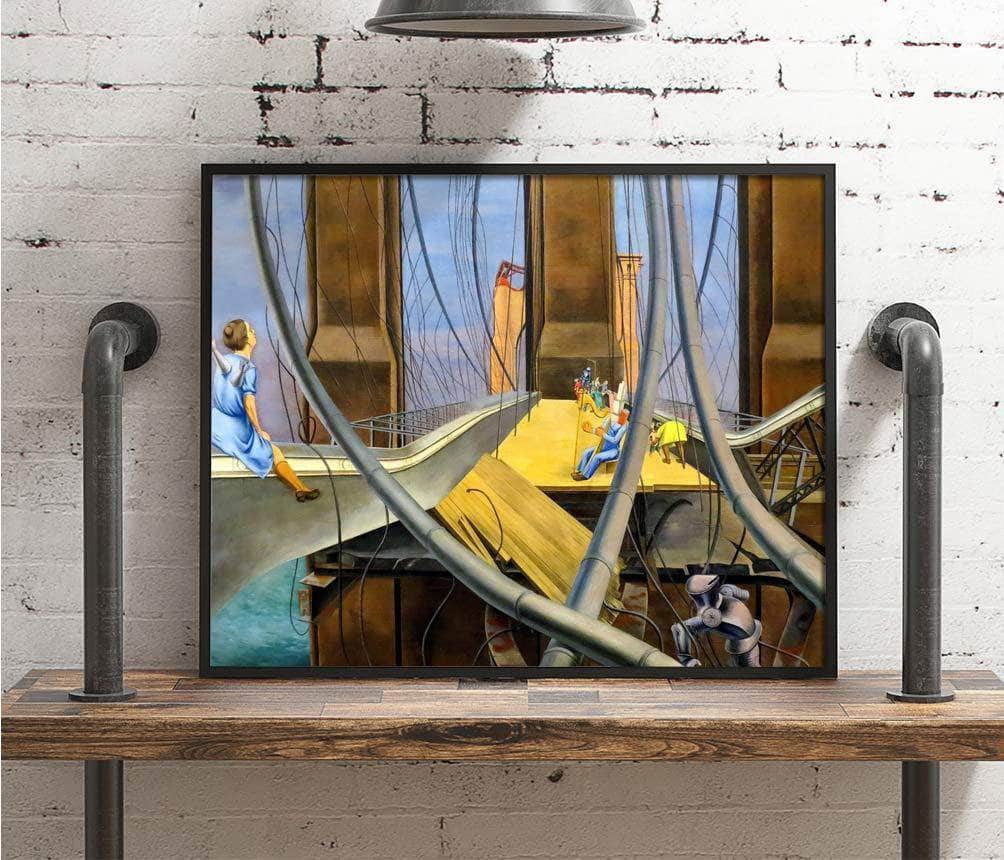 Mental Geography Painting Osvaldo Louis Guglielmi Canvas Art - Image 4