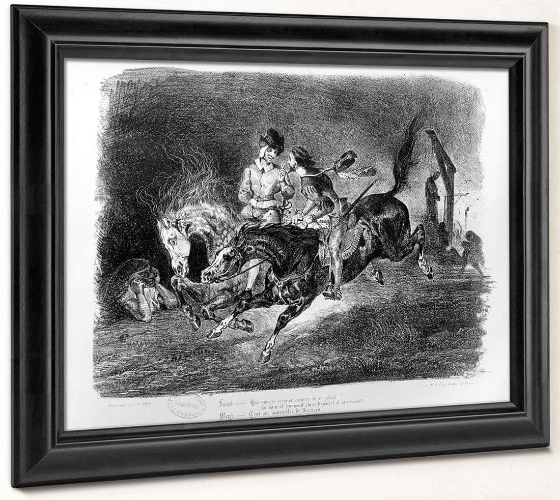Mephistopheles And Faust Riding In The Night, Illustration For Faust By Goethe By Ferdinand Victor Eugene Delacroix - Image 6