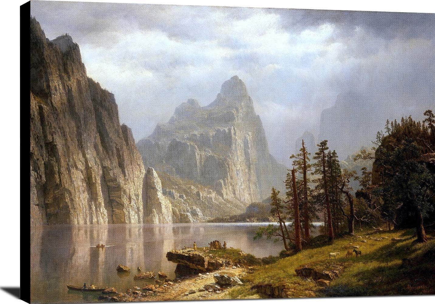 Merced River, Yosemite Valley Painting Albert Bierstadt Canvas Art - Image 2
