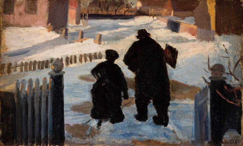 Michael Ancher On His Way To His Studio Accompanied By The Organist Helene Christensen Upload By Anna Ancher - Image 5