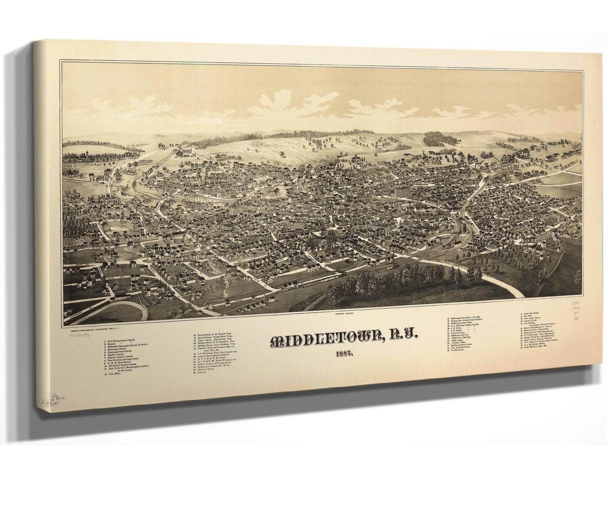 Middletown Ny 1887 State Of New York