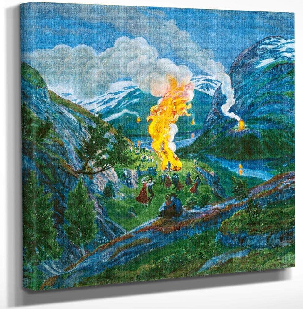 Midsummer Eve Bonfire 3 By Nicolai Astrup - Image 3