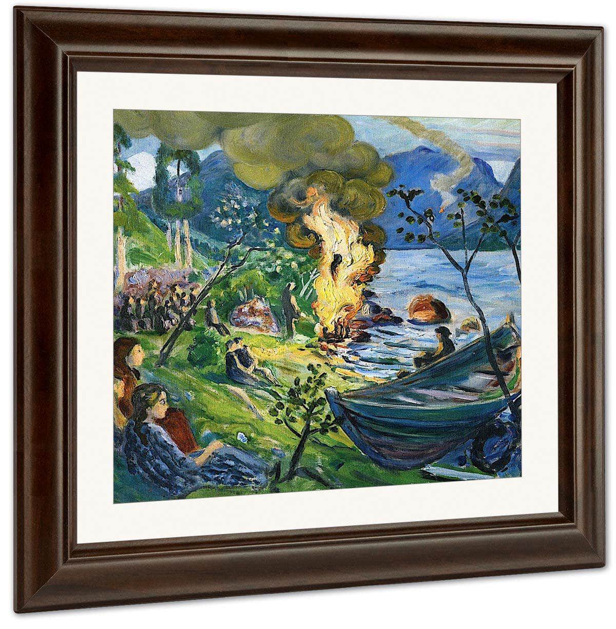 Midsummer Eve Bonfire By Jølstravatnet By Nicolai Astrup - Image 3