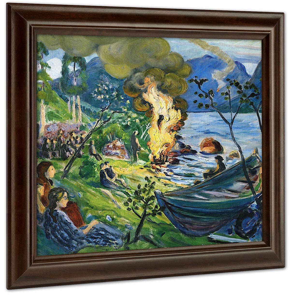 Midsummer Eve Bonfire By Jølstravatnet By Nicolai Astrup - Image 4