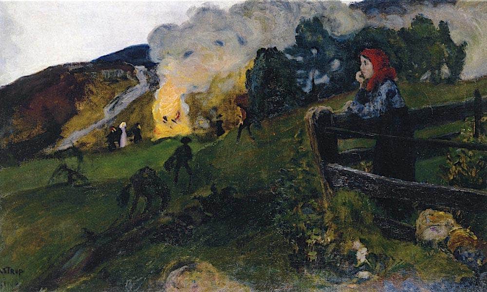 Midsummer Eve Bonfire By Nicolai Astrup - Image 7