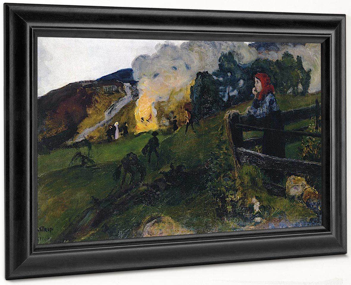 Midsummer Eve Bonfire By Nicolai Astrup - Image 8