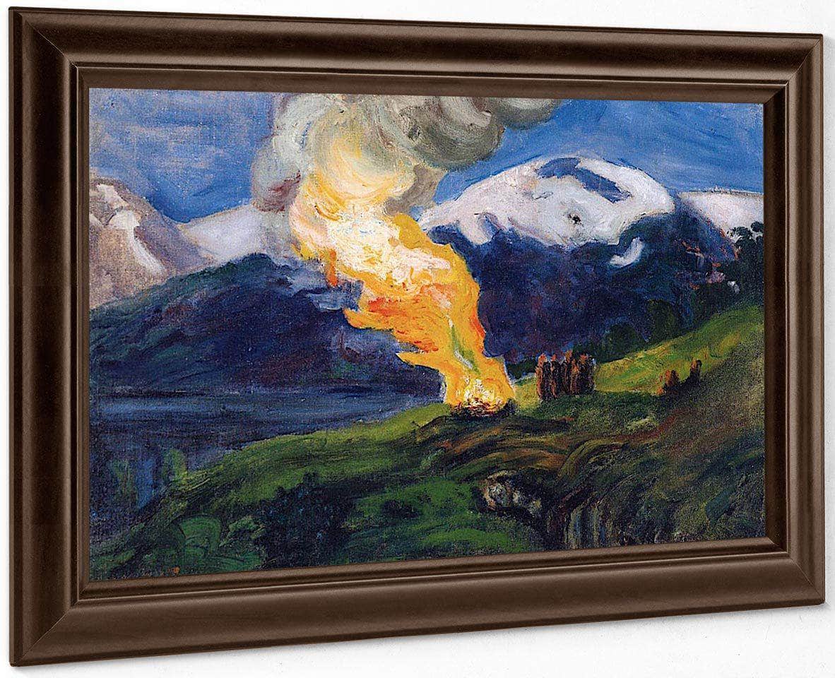 Midsummer Eve Bonfire (Sketch) By Nicolai Astrup - Image 4