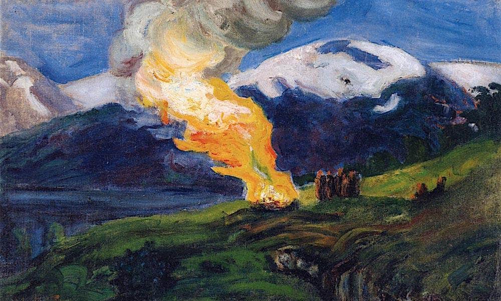 Midsummer Eve Bonfire (Sketch) By Nicolai Astrup - Image 5