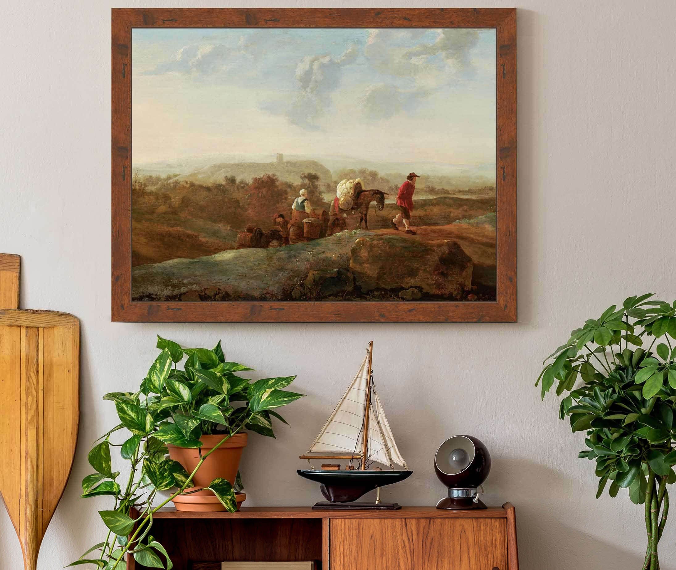 Migrating Peasants In A Southern Landscape by Aelbert Cuyp - Image 3