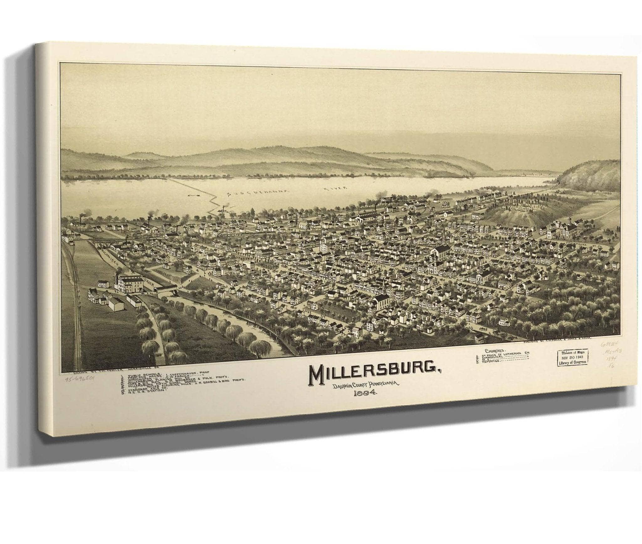 Millersburg Dauphin County Pennsylvania 1894 State Of Pennsylvania