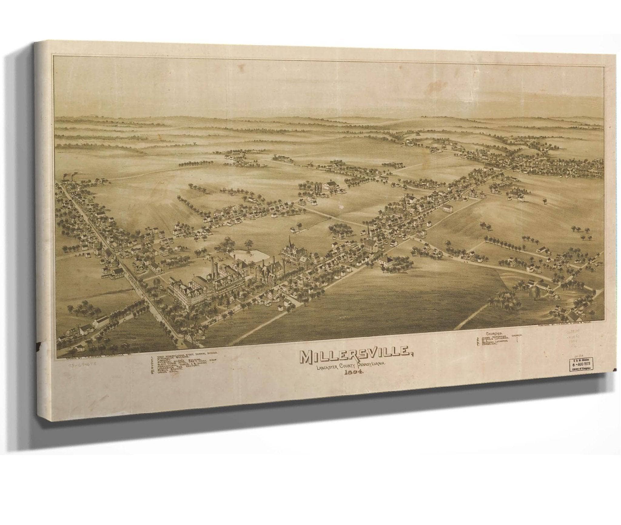 Millersville Lancaster County Pennsylvania 1894 State Of Pennsylvania