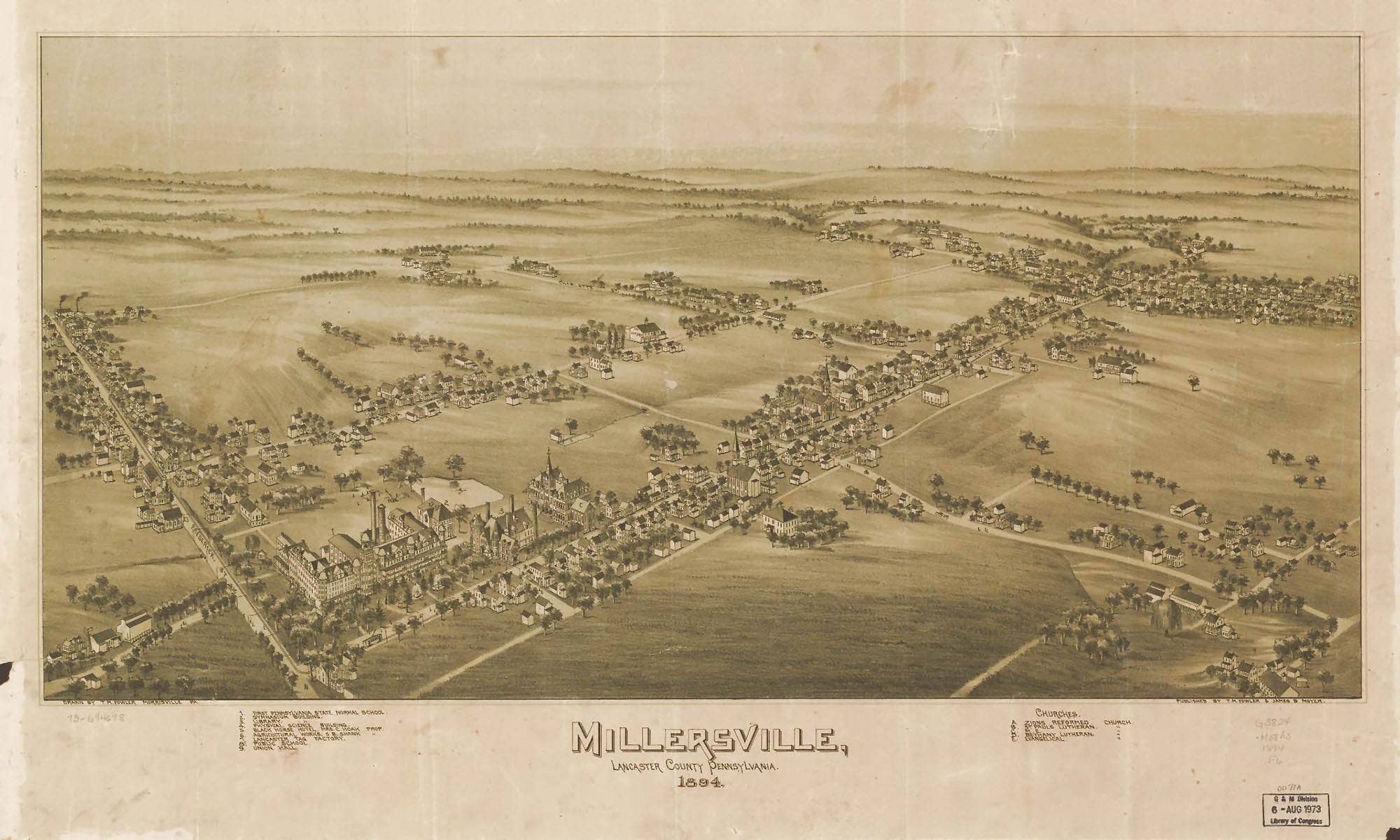 Millersville Lancaster County Pennsylvania 1894 State Of Pennsylvania - Image 4