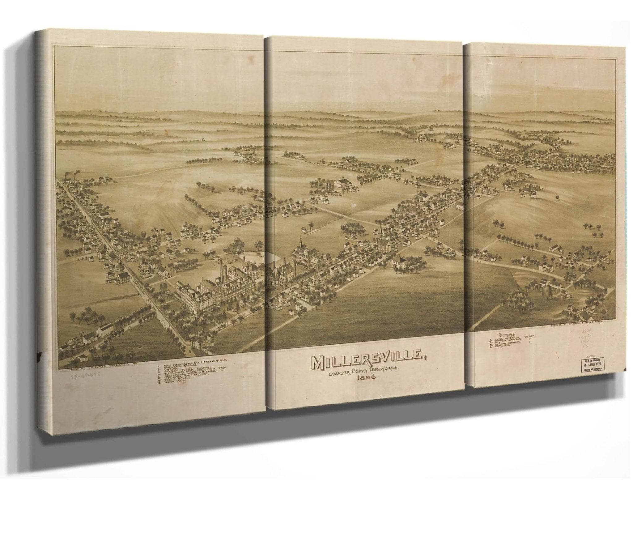 Millersville Lancaster County Pennsylvania 1894 State Of Pennsylvania - Image 7