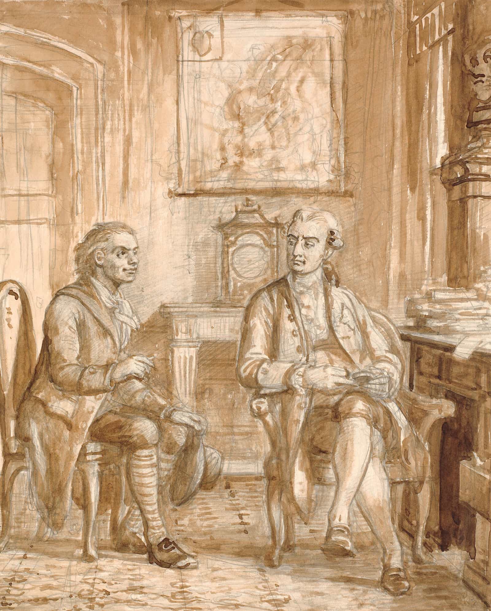 Minister Guldberg Og Wessel by Wilhelm Marstrand