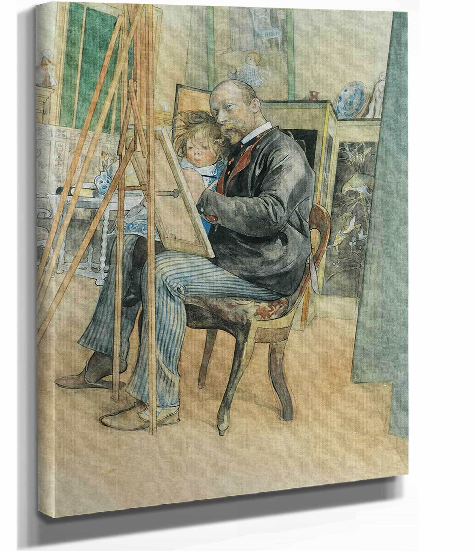 Mirror Image With Brita by Carl Larsson - Image 2