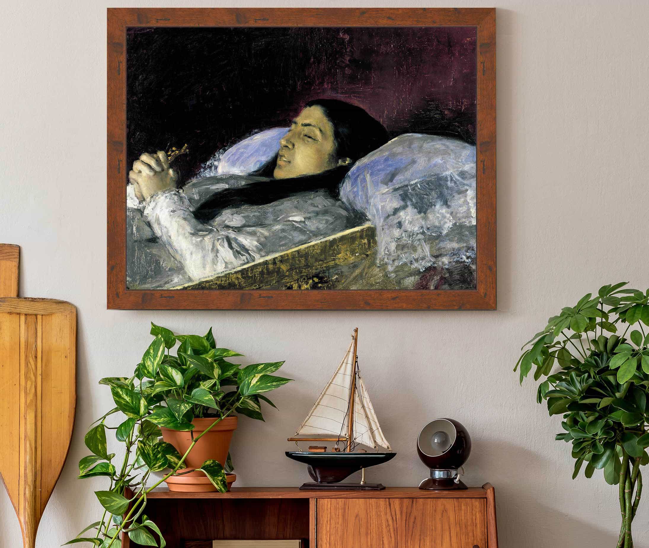 Miss Del Castillo On Her Deathbed by Mariano Fortuny Marsal - Image 3