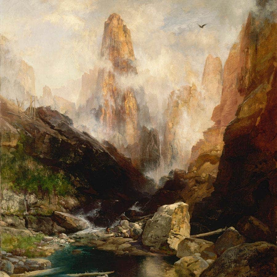 Mist In Kanab Canyon, Utah By Thomas Moran - Image 5