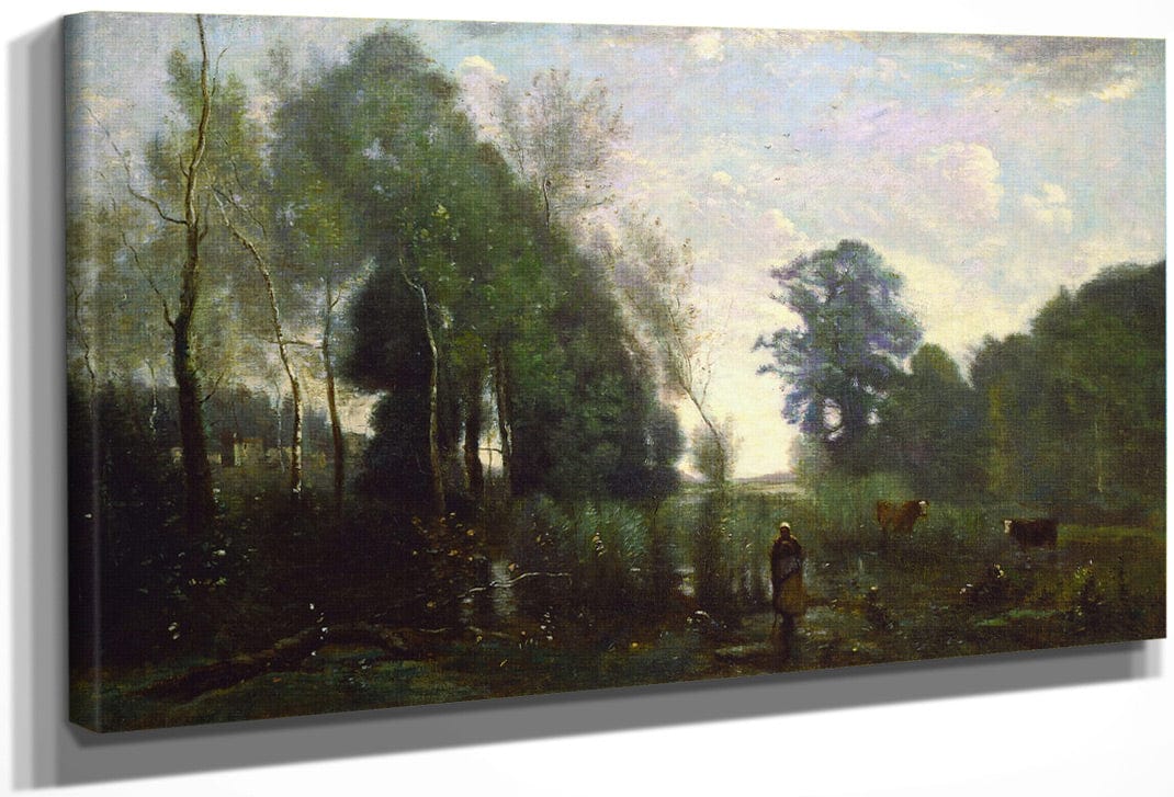 Misty Morning By Jean Baptiste Camille Corot
