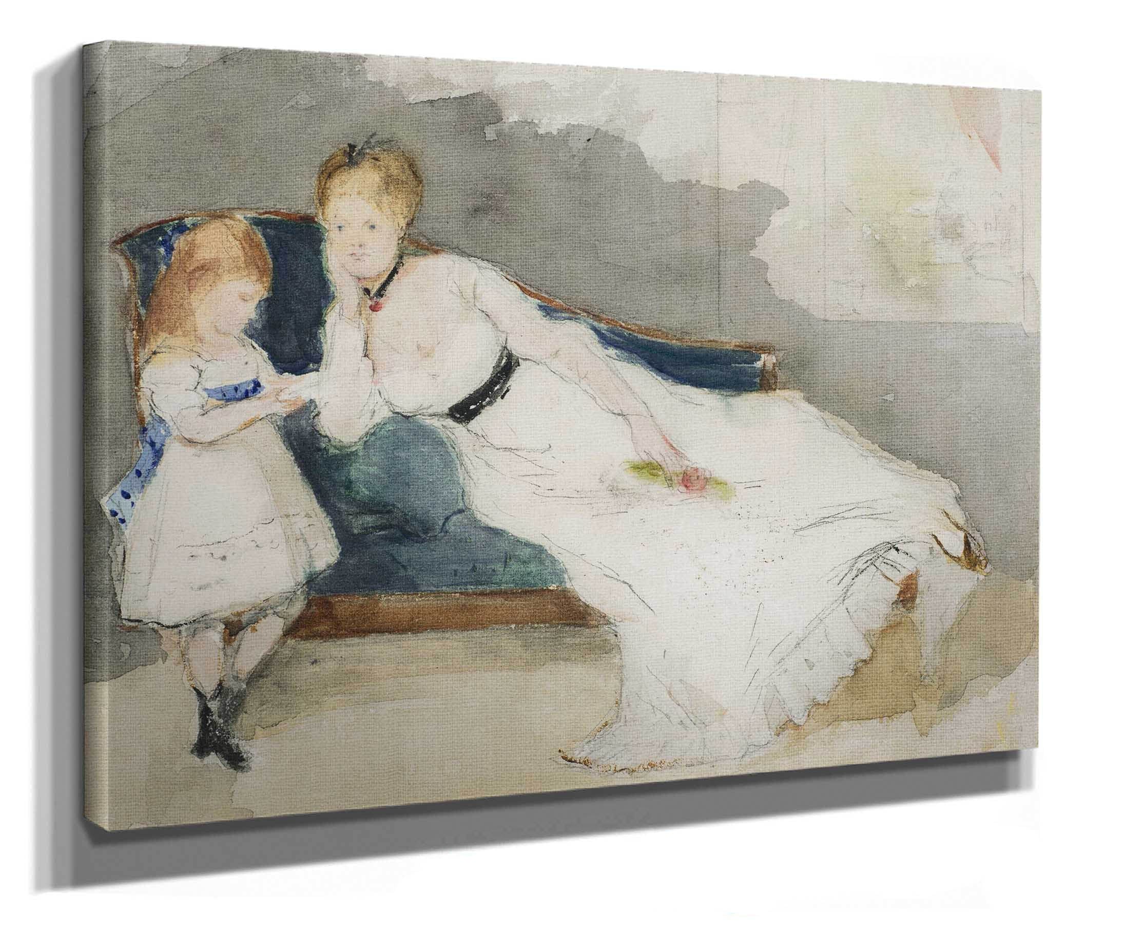 Mme Gobillard Et Sa Fille Paule by Berthe Morisot - Image 2