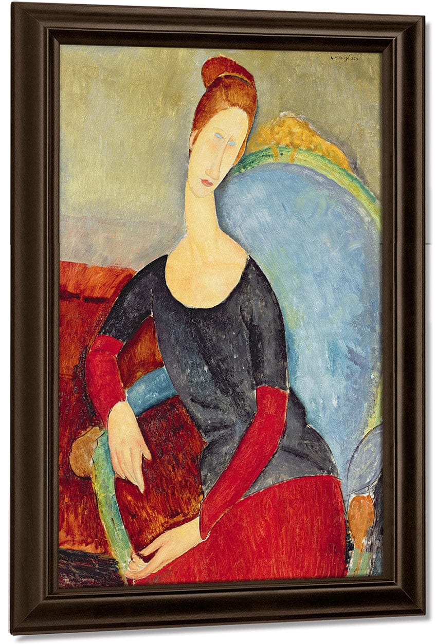 Mme Hebuterne In A Blue Chair By Amedeo Modigliani - Image 5