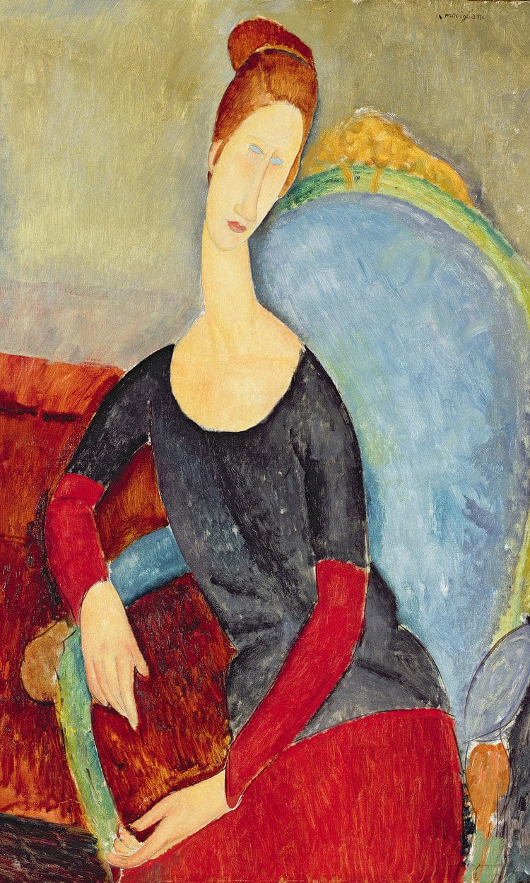 Mme Hebuterne In A Blue Chair By Amedeo Modigliani - Image 6
