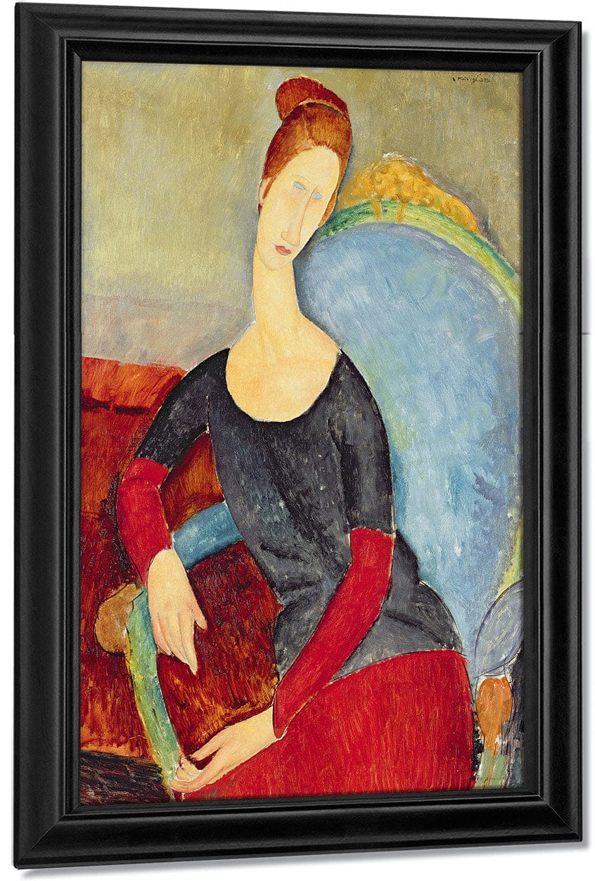 Mme Hebuterne In A Blue Chair By Amedeo Modigliani - Image 7