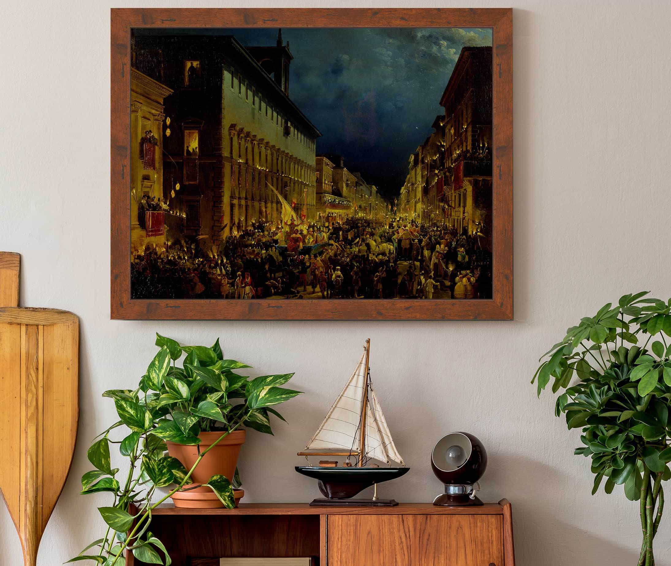 Moccoli Evening In Rome by Ippolito Caffi - Image 3