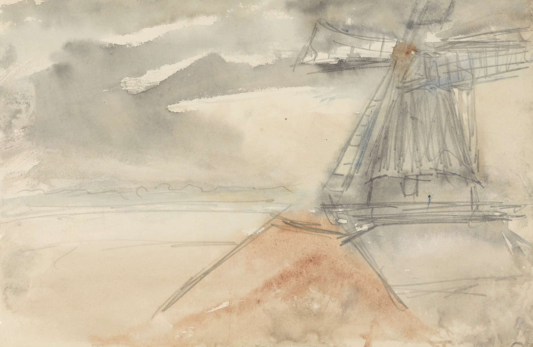 Molen Bij Bewogen Lucht by Jozef Israels - Image 2