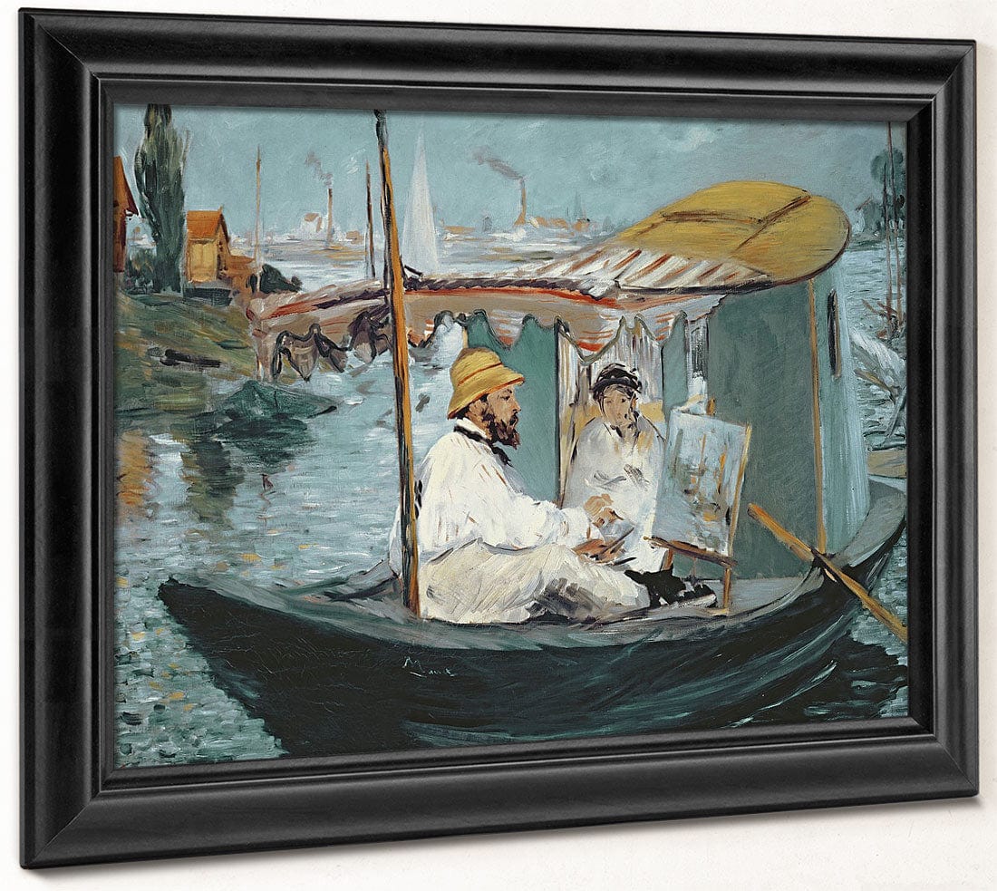 Monet In His Floating Studio By Edouard Manet - Image 8