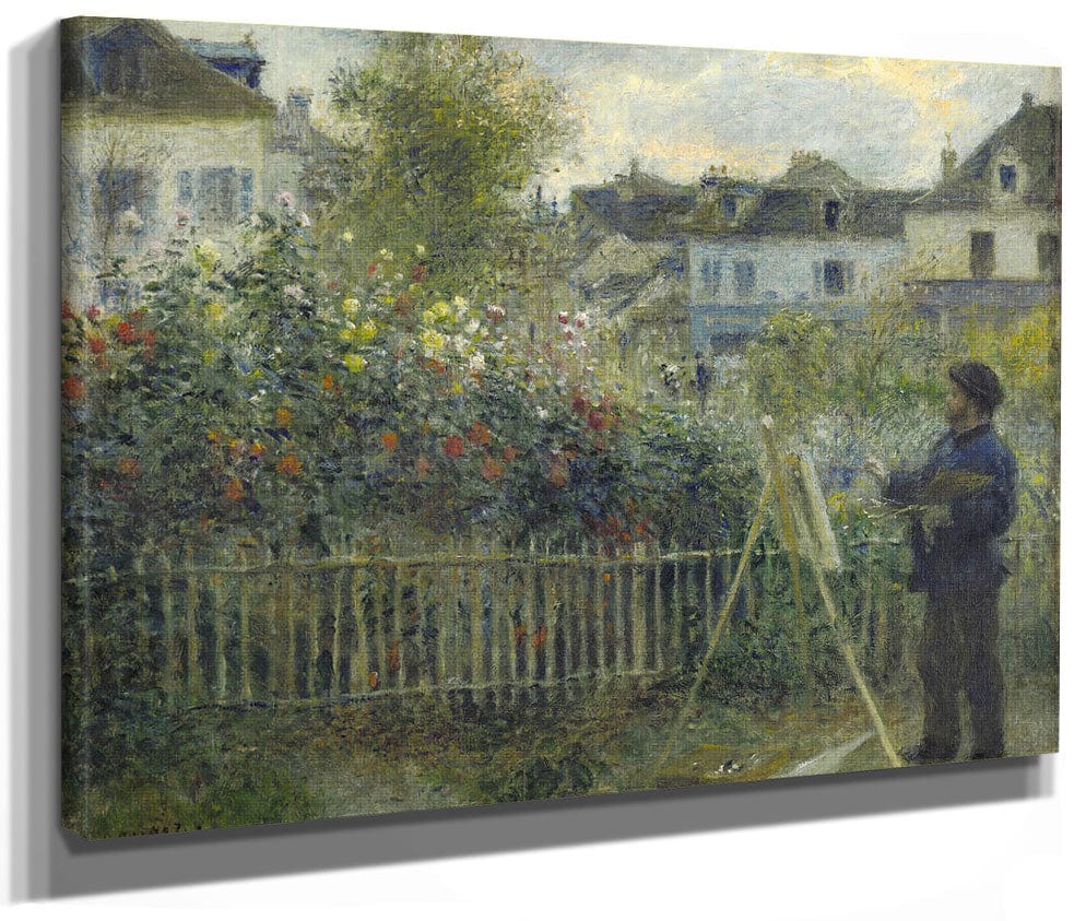 Monet Painting In His Garden At Argenteuil I By Pierre Auguste Renoir