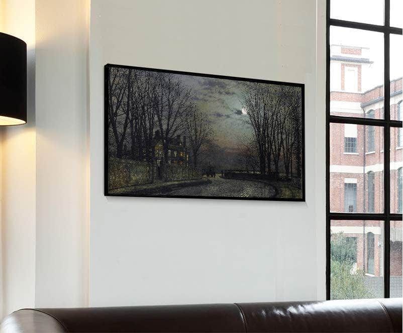 Moonlight After Rain Painting John Atkinson Grimshaw Canvas Art - Image 4