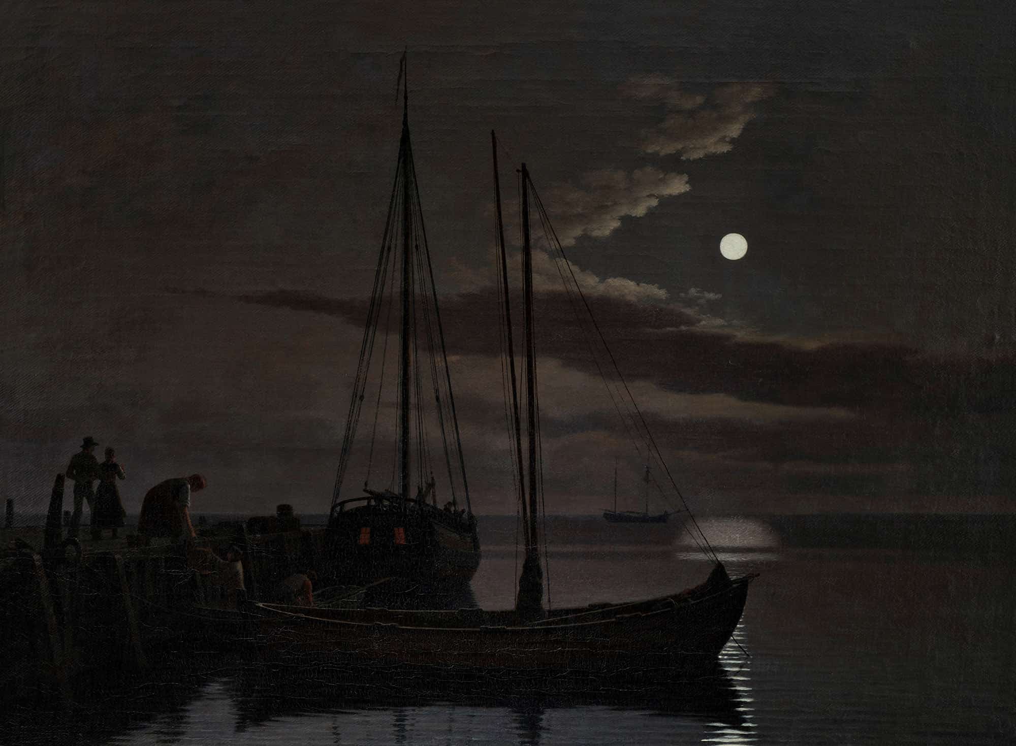 Moonlight Picture by Christoffer Wilhelm Eckersberg