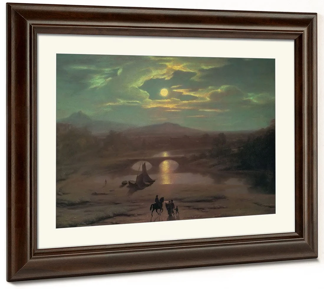 Moonlit By Landscape By Washington By Allston - Image 3