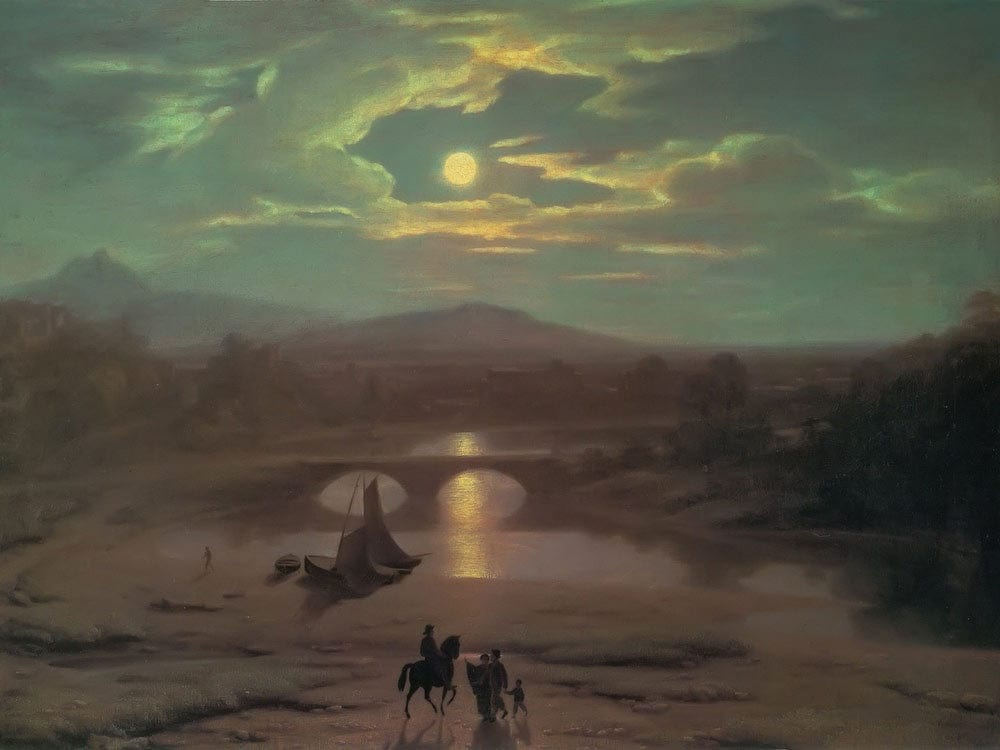 Moonlit By Landscape By Washington By Allston - Image 5