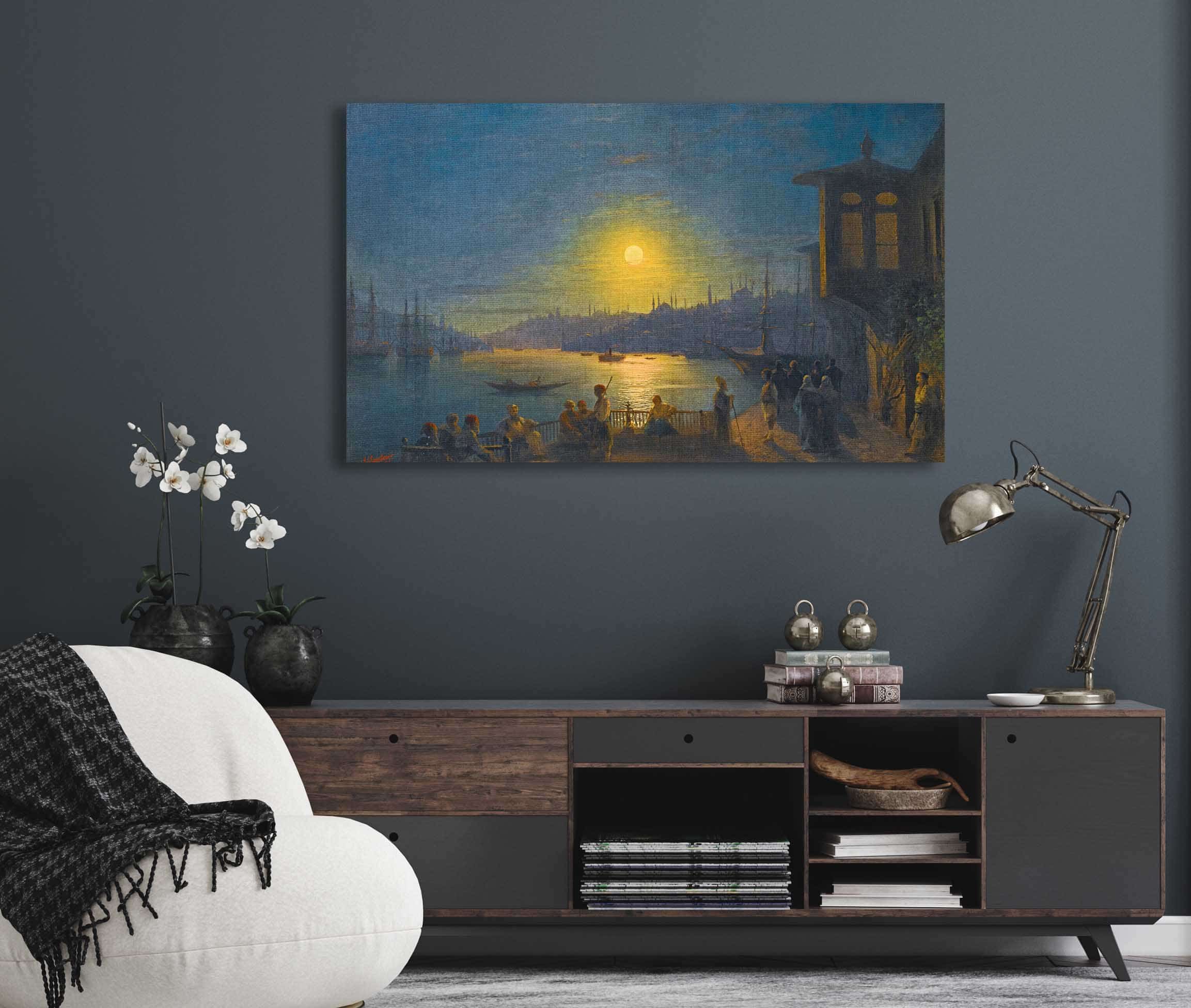 Moonrise Over The Golden Horn by Ivan Konstantinovich Aivazovsky - Image 5