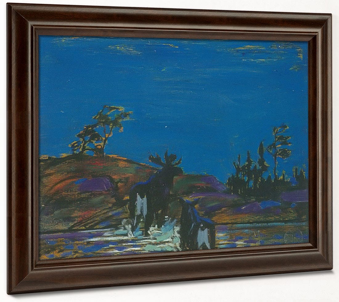 Moose At Night By Tom Thomson - Image 6