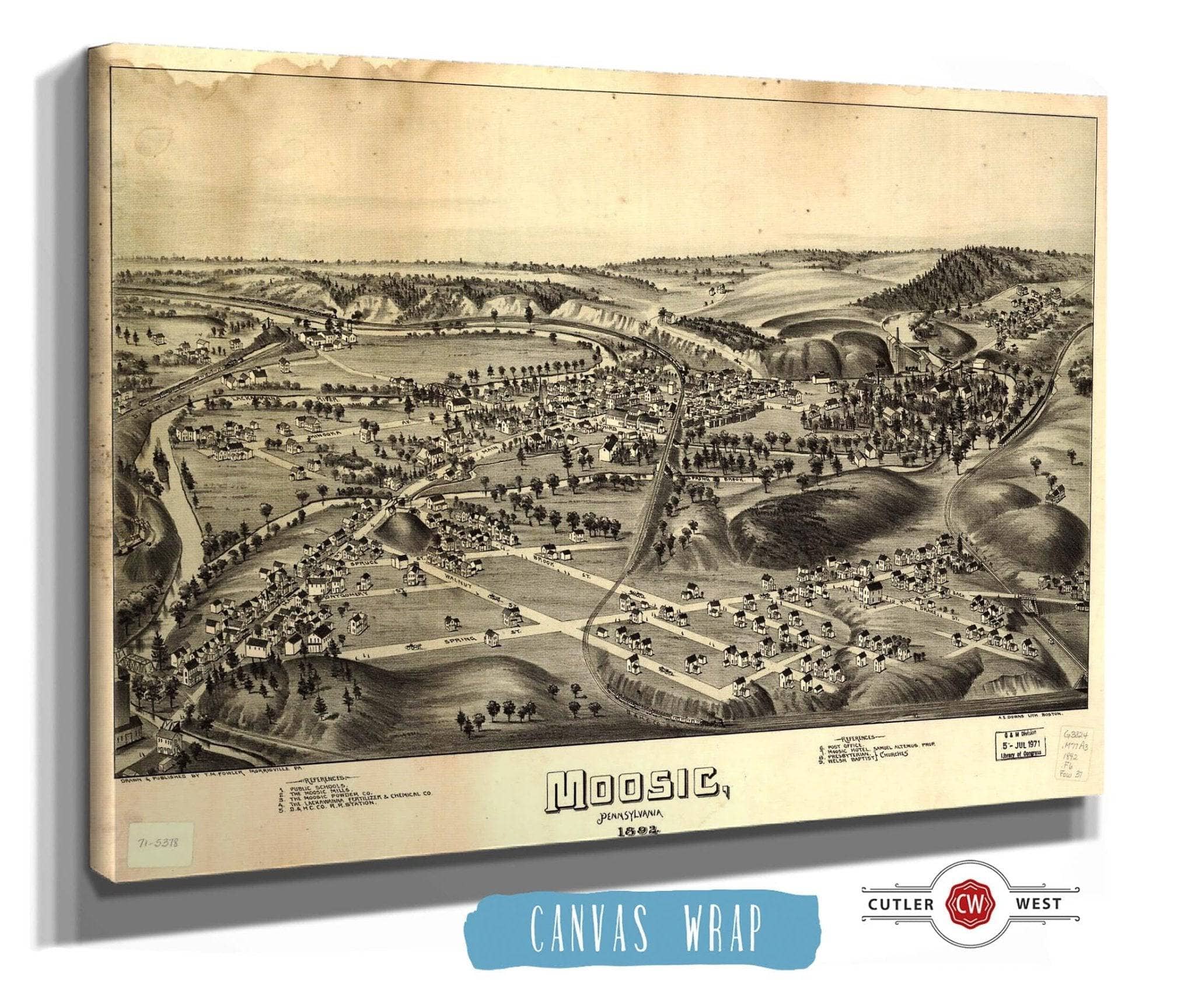 Moosic Pennsylvania 1892 State of Pennsylvania