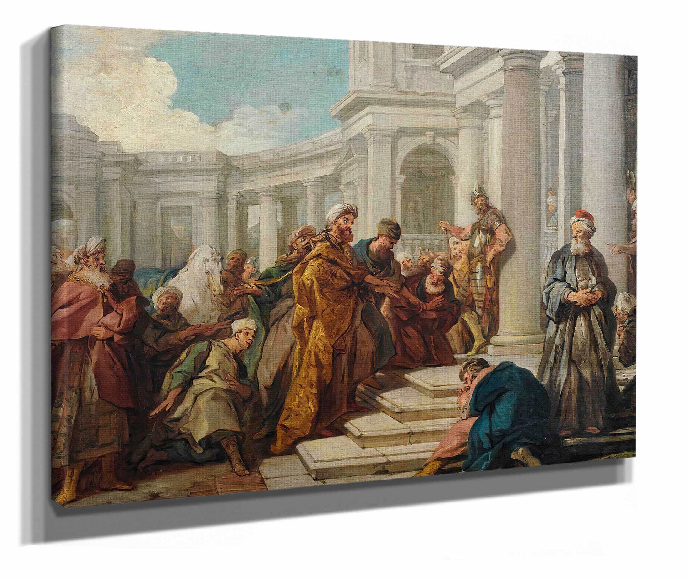 Mordecais Disdain by Jean Francois De Troy - Image 2