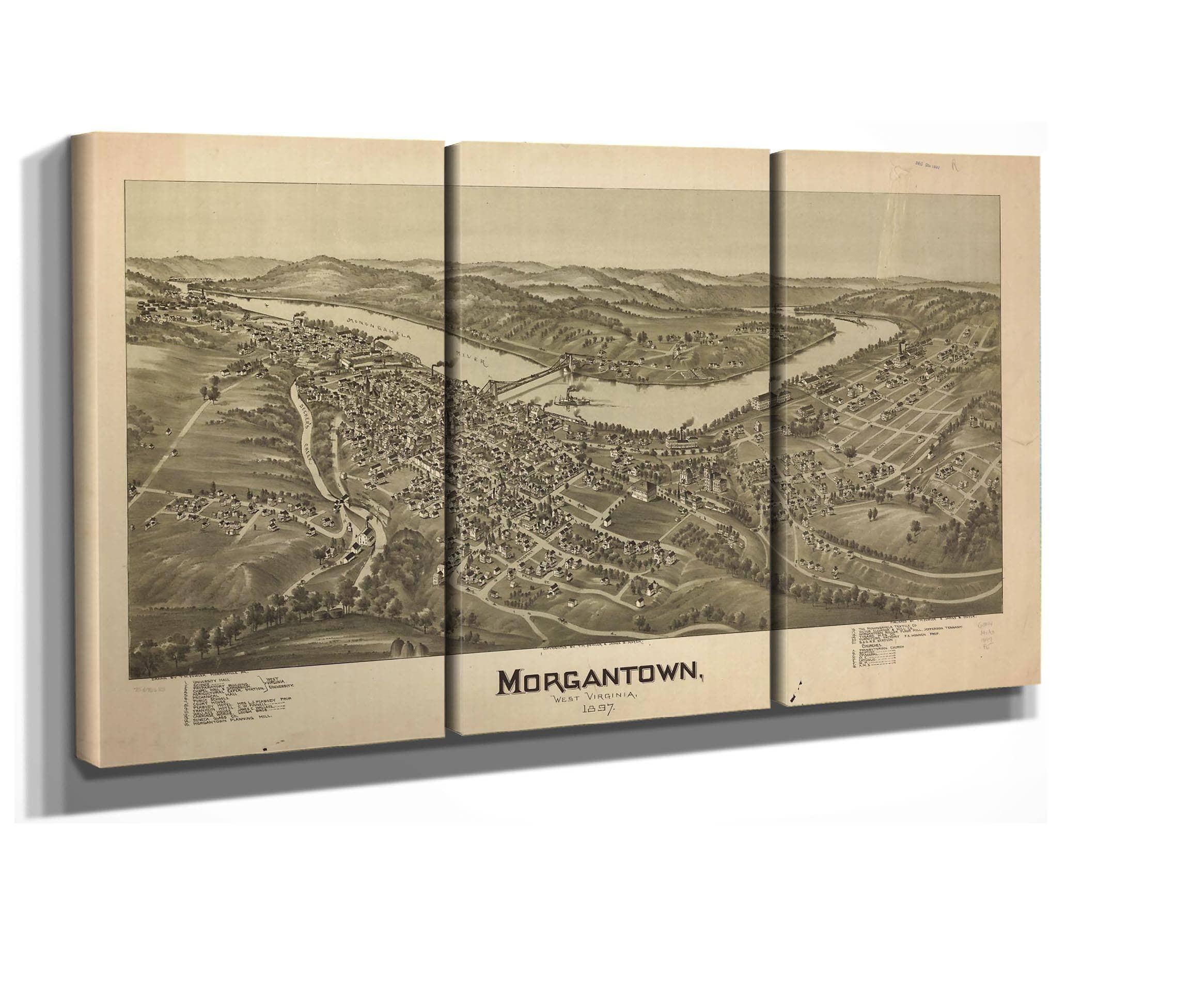 Morgantown West Virginia 1897 State Of West Virginia - Image 2