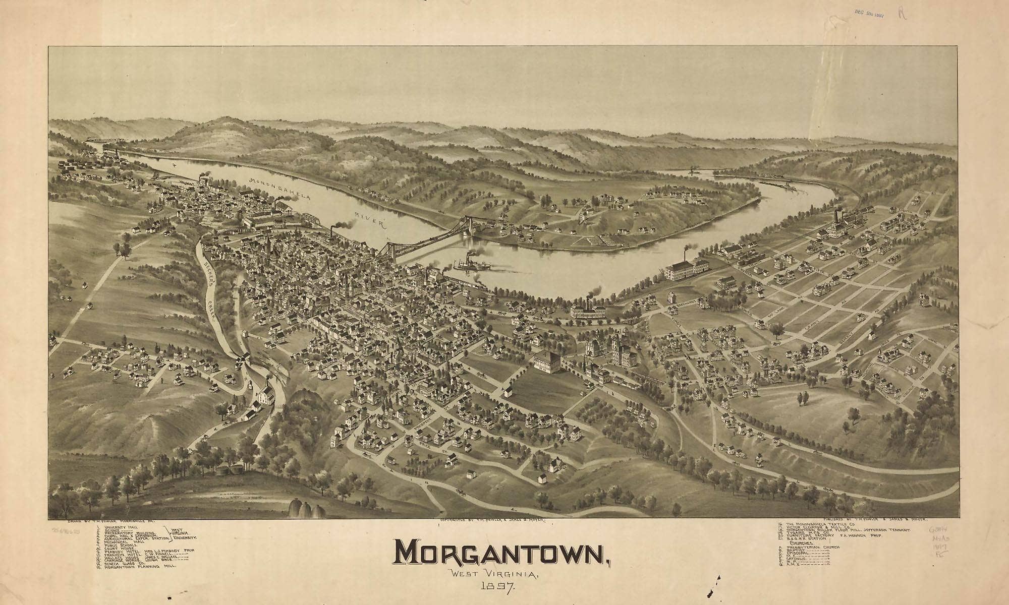 Morgantown West Virginia 1897 State Of West Virginia - Image 7