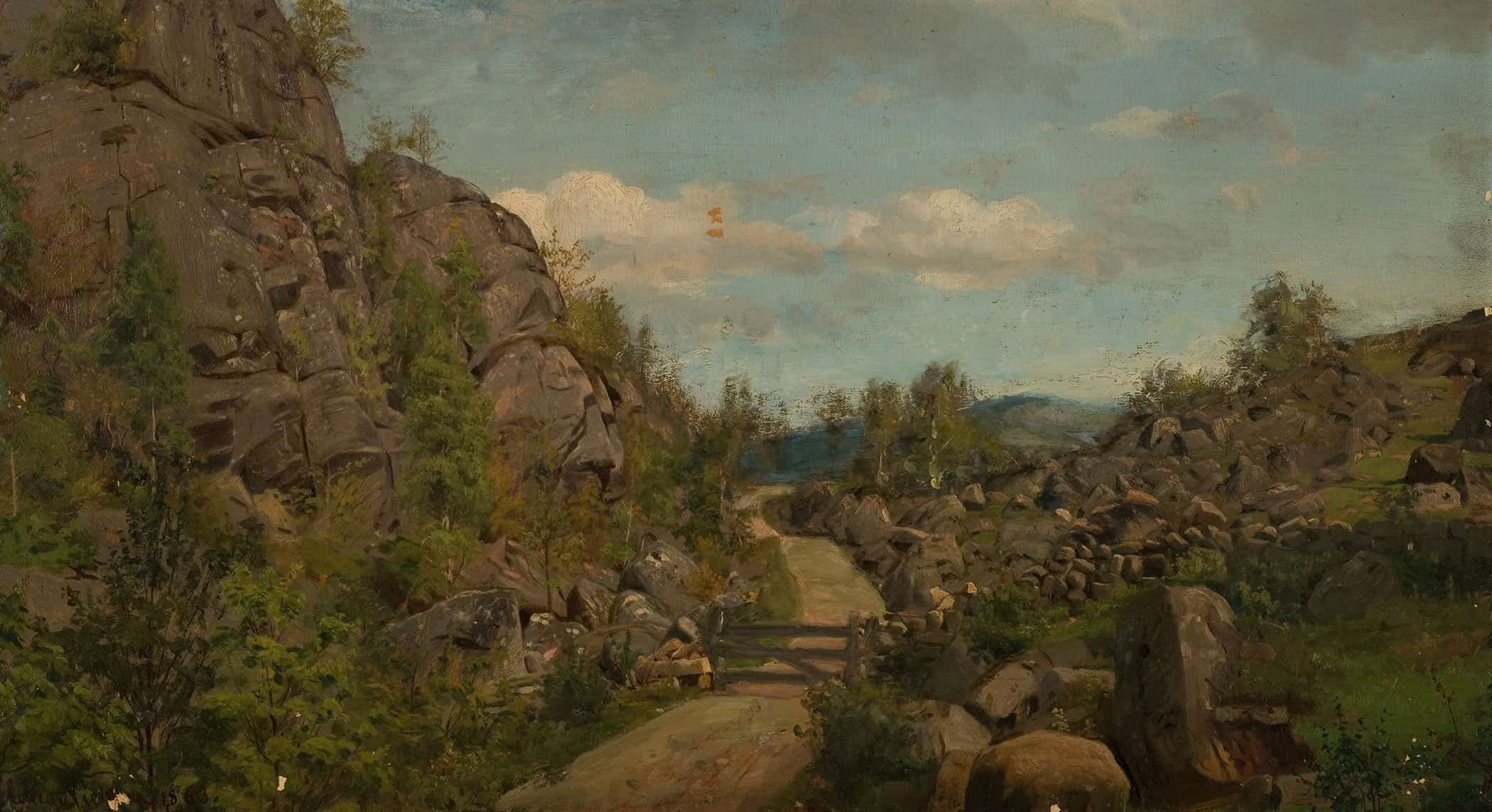 Morgenstemning Ved Froislandsveien Mandal by Amaldus Nielsen - Image 2