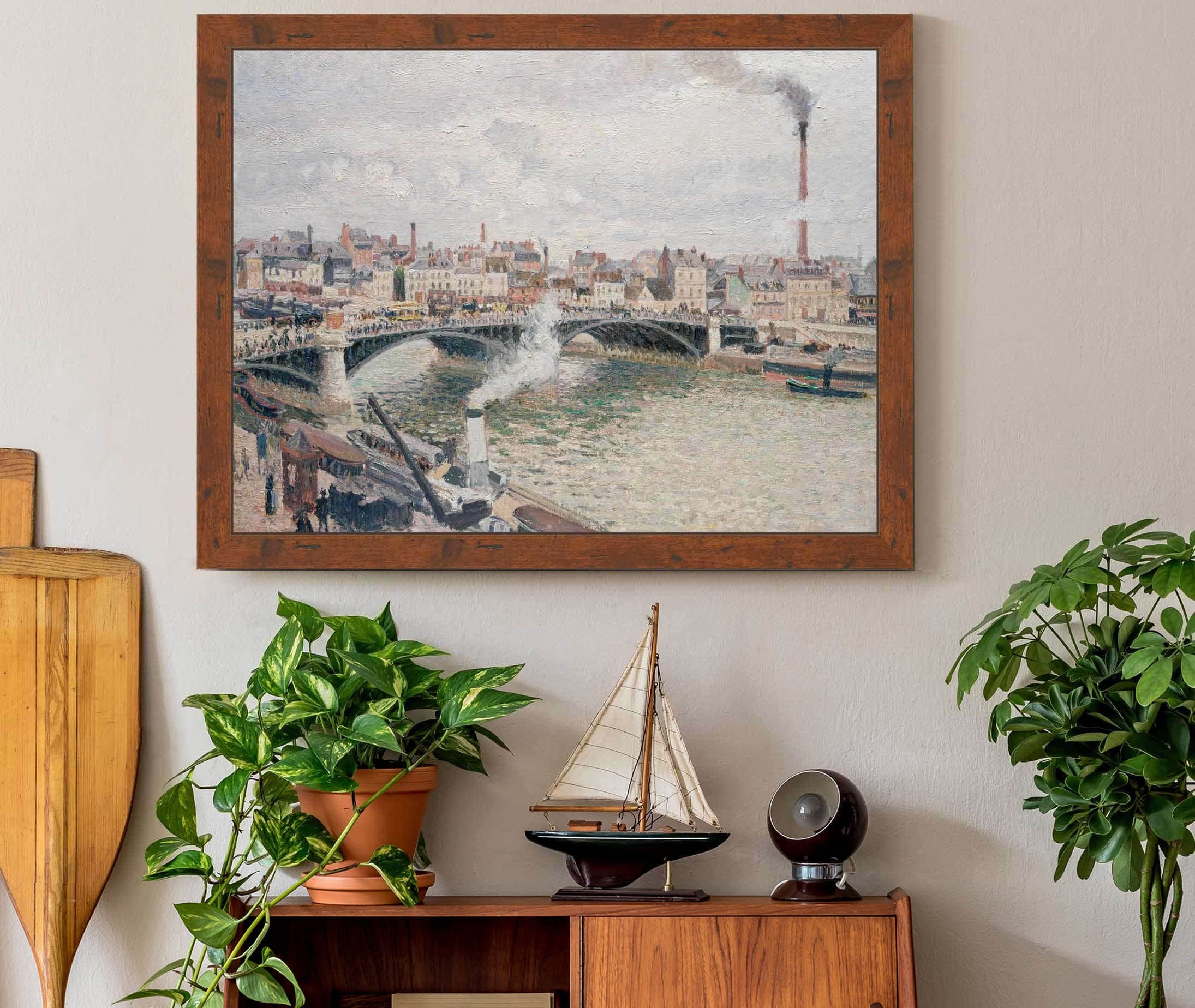 Morning An Overcast Day Rouen by Camille Pissarro - Image 3